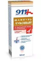 Шампунь против выпадения волос и облысения 911 луковый с красным перцем, укрепляет, восстанавливает, 150мл