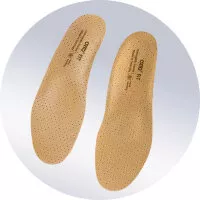 Стельки Orto Fit (Орто Фит) ортопедические на тонком жестком каркасе при продольном плоскостопии, кожа