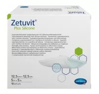 Повязка абсорбирующая Zetuvit Plus Silicone (Цетувит Плюс Силикон) со слоем из силикона, стерильная, 10х20см, 413830