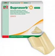 Повязка гидроколлоидная Suprasorb H тонкая, с клейким краем, 14х14 см, 5 шт, 20420