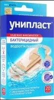 Лейкопластырь бактерицидный Унипласт влагостойкий, гипоаллергенный, телесный, 1.9 х 7.2см, 20шт