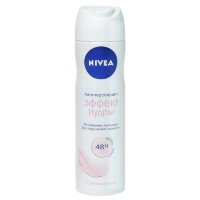 Спрей дезодорант - антиперспирант Нивея / Nivea эффект пудры, мгновенно высыхает, защищает от пота, 150мл