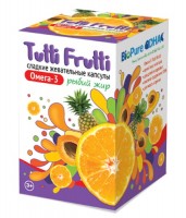 Омега-3 Тутти-фрутти для детей, источник полиненасыщенных жирных кислот, 45шт