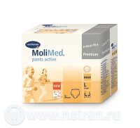 Трусики MoliMed Premium pants active (МолиМед Премиум Пантс Актив) 4 капли, размер M (бедра 75-100см), 12шт, 168661