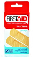 Ферстэйд (firstaid) пластырь влагостойкий универсальный набор 20шт