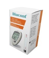 Тест - полоски для глюкометра Diacont, для определения количества глюкозы в крови, результат анализа за 6 сек, 50 штук