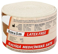 Бинт ЛАУМА модель 2 "Latex Free" ВР 8см х 5м, медицинский эластичный компрессионный, 206751