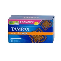 Тампоны с гладким аппликатором Tampax Супер, женские, гигиеническое средство, для обильных выделений, маленькие, 16 штук