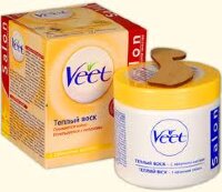 Воск для депиляции теплый Veet / Вит с эфирными маслами, придает гладкость, удаляет волосы, увлажняет, 250мл