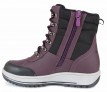 Ботинки для девочек Сурсил-Орто ортопедические зимние кожаные с нескользящей подошвой, черные с фиолетовым, A45-133