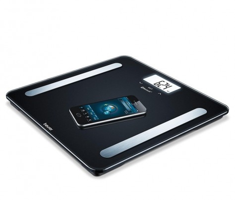 Весы диагностические Beurer BF600 Pure Black для контроля основных данных тела с беспроводным подключением к смартфону 