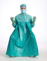 Халат хирургический BARRIER для работы сидя, урологический, стерильный, 2 полотенца, размер L, 16 шт в уп, 670301