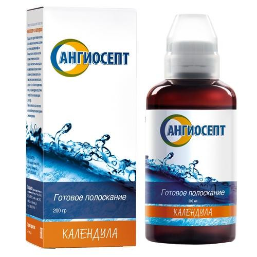 Ополаскиватель Ангиосепт, для полости рта, с календулой, с противовоспалительным и дезодорирующим действием, 200 мл