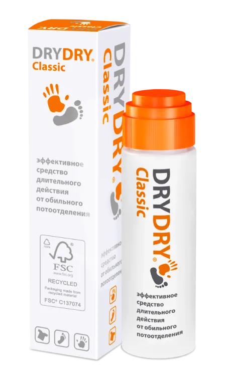 Средство от обильного потовыделения Dry Dry длительного действия, флакон 35мл