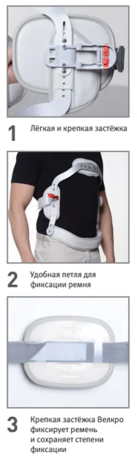 Корсет ортопедический Orlett HEB-997 гиперэкстензионный грудопоясничный для стабилизации и снижения осевой нагрузки