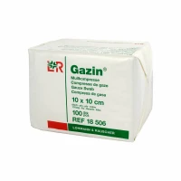 Салфетки марлевые Gazin нестерильный 8-ми слойный компресс, 10х10см, 100шт, 18506