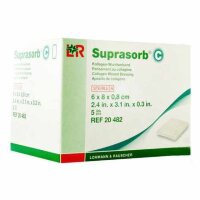 Повязка Супрасорб С (Suprasorb C) из натурального коллагена способствует заживлению ран, 6х8см, 20482