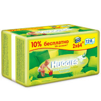 Салфетки влажные Huggies Ultra Comfort с алоэ duo 128шт в уп.