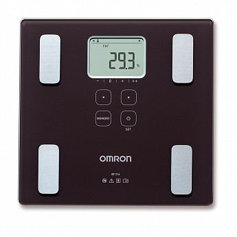 Весы жироанализатор Omron BF-214 разделяет уровень жира и индекс массы тела, до 150кг 
