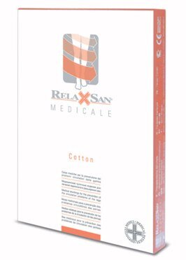 Колготки Relaxsan Medicale Cotton 1-го класса компрессии с хлопком матовые с открытым носком, M1080A