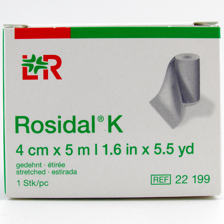 Бинт Розидал (Rosidal) компрессионный поддерживающий и фиксирующий, эластичный, малого растяжения , 4см х5м, 22199