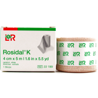 Бинт Розидал (Rosidal) компрессионный поддерживающий и фиксирующий, эластичный, малого растяжения , 4см х5м, 22199