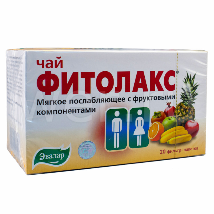 Фиточай Эвалар Фитолакс слабительное на основе фруктов, пакеты, 20шт