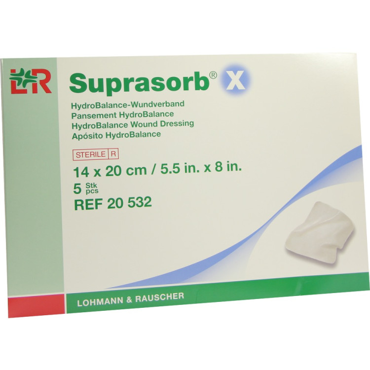 Повязка Suprasorb X (Супрасорб Х) регулирует гидробаланс неинфицированных ран и заживляет, 14х20см, 20532