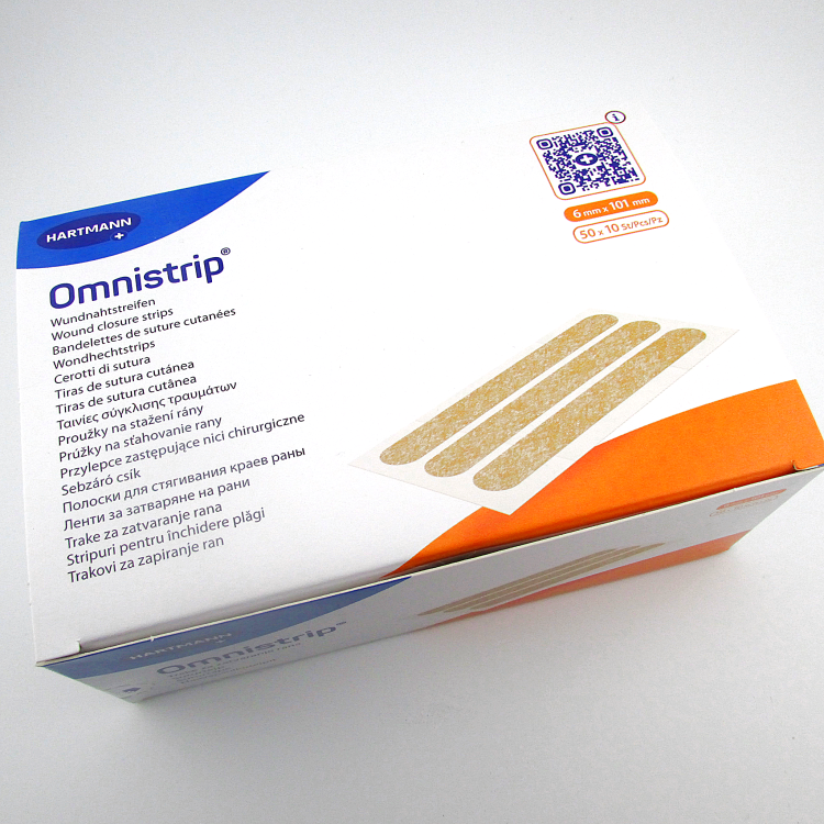 Полоски пластырные Омнистрип (Omnistrip) гипоаллергенные стерильные размером 6 х 101мм, 540684