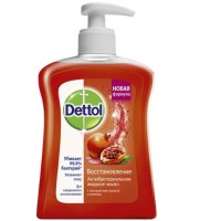 Мыло жидкое для рук Dettol / Деттол, восстановление, антибактериальное, с экстрактом граната и малины, 250мл