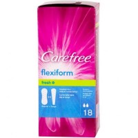 Салфетки ежедневные ароматизированные Кэфри / Carefree Flexiform Fresh, защищает, освежает, упаковка 18шт