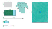 Комплект для артроскопии 3 Raucodrape с покрытием на камеру и 2-мя халатами, 33352