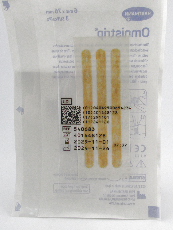 Полоски пластырные Омнистрип (Omnistrip) гипоаллергенные стерильные размером 6х76мм, 540683