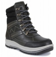 Ботинки для мальчиков Сурсил-Орто ортопедические зимние со съемной стелькой и жестким задником, черные с серым, A45-138