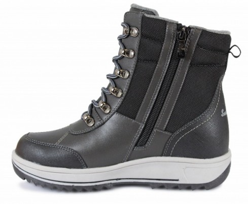 Ботинки для мальчиков Сурсил-Орто ортопедические зимние со съемной стелькой и жестким задником, черные с серым, A45-138