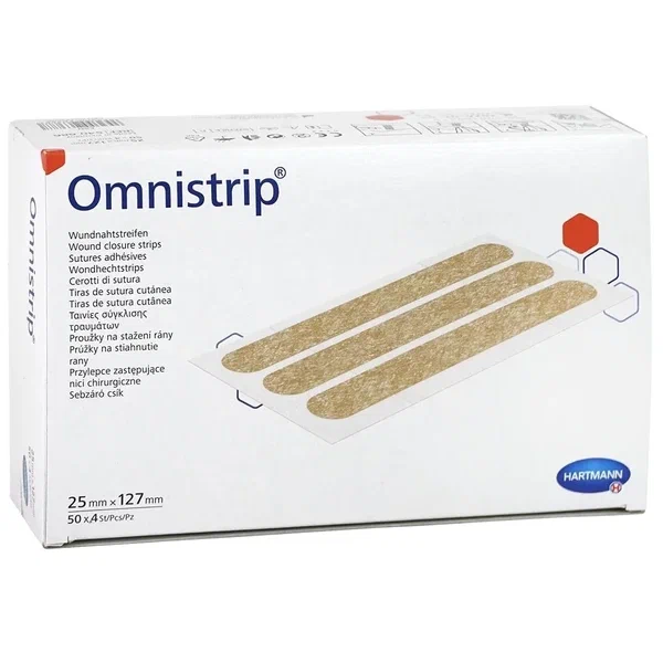 Полоски пластырные Омнистрип (Omnistrip) гипоаллергенные стерильные, размером 25х127мм, 540686