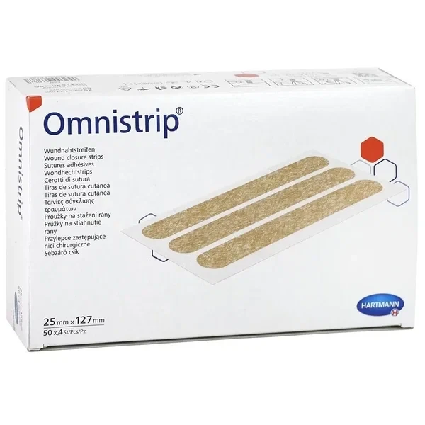 Полоски пластырные Омнистрип (Omnistrip) гипоаллергенные стерильные, 25х127мм, 540686