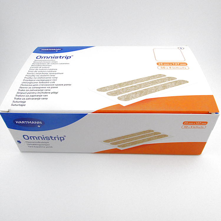 Полоски пластырные Омнистрип (Omnistrip) гипоаллергенные стерильные, размером 25х127мм, 540686