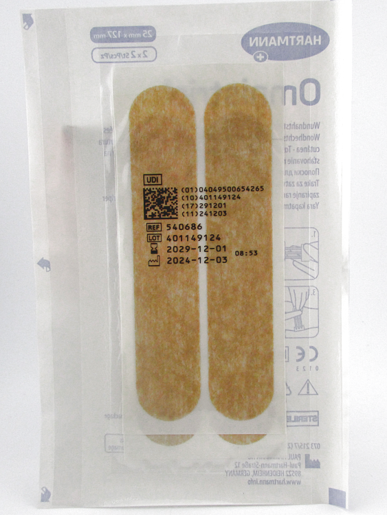 Полоски пластырные Омнистрип (Omnistrip) гипоаллергенные стерильные, размером 25х127мм, 540686