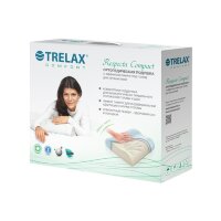 Подушка Trelax Respecta Compact П07 для путешествий под голову с эффектом памяти 38х30х10/12см