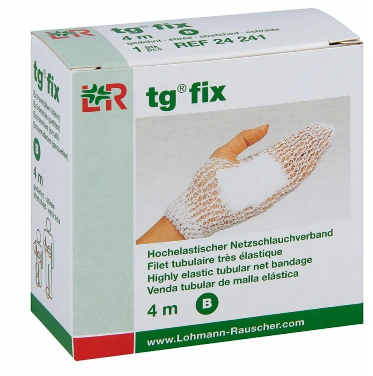 Бинт Tg-fix (Тг-фикс) трубчатый подкладочный специальный к повязкам гипсовым, размер В , рулон 4м, 24241