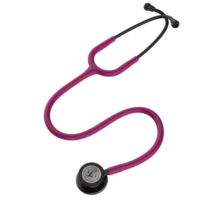 Стетоскоп Littmann Classic III для физикального обследования с двусторонней настраиваемой диафрагмой, трубка малиновая, длина 69см, 5871
