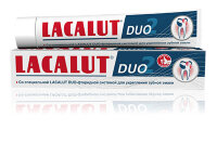 Паста зубная профилактическая Лакалют / Lacalut Duo, защищает от кариеса, реминерализует, освежает, 75 мл