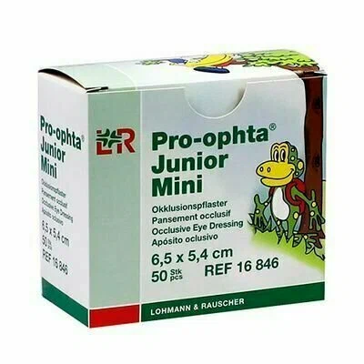 Повязка Pro-Ophta Junior Mini (Про-Офта джуниор мини) детский глазной светонепроницаемый пластырь 6.5х5.4см, 50шт, 16846