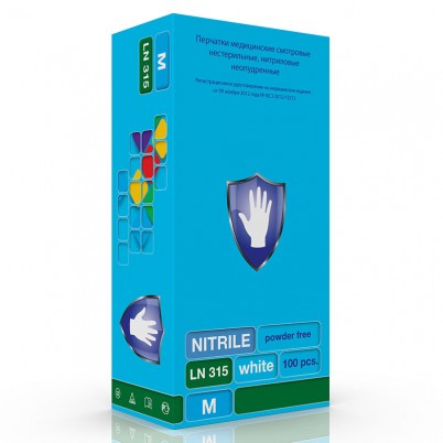 Перчатки смотровые нитриловые нестерильные Safe Care LN 315  размер S, 100шт
