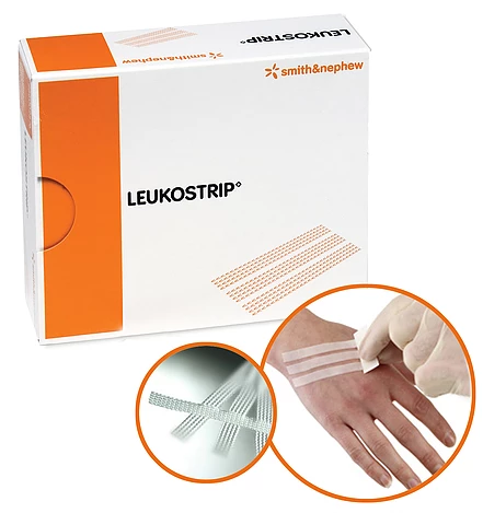 Повязка пластырная Leukostrip (Лейкострип) для бесшовного сведения краев ран, 4.0x38мм, 66002876