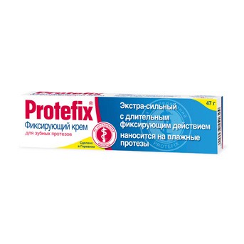 Крем для зубных протезов Протефикс / Protefix, надежная фиксация, экстра - сильный, без вкуса, объем 40мл