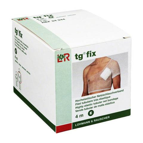 Бинт Tg-fix сетчатый для фиксации повязок в рулоне 4м (растянутый), размер E (на туловище взрослого, бедро, плечо), 24244