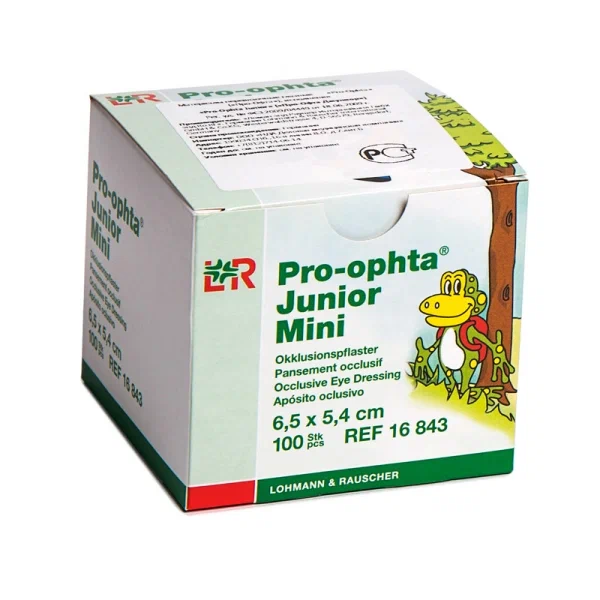 Повязка Pro-Ophta Junior Mini (Про-Офта джуниор мини) детский глазной светонепроницаемый пластырь, 6.5х5.4см, 100шт, 16843