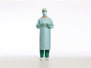 Халат хирургический BARRIER повышенной защиты FPP, полностью влагонепроницаемый, 2 полотенца, XXL-XL, 28 шт,670106